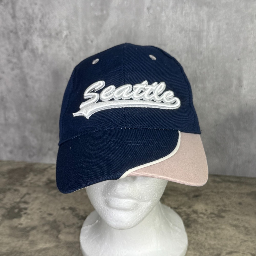 Seattle Baseball Hat Navy OS Embroidered Adjustable Cap